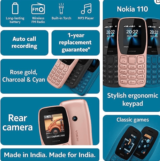 image 378 Unveiling the Nokia 110 Dual SIM Keypad Phone: Unbeatable Deal on Amazon Prime Days!