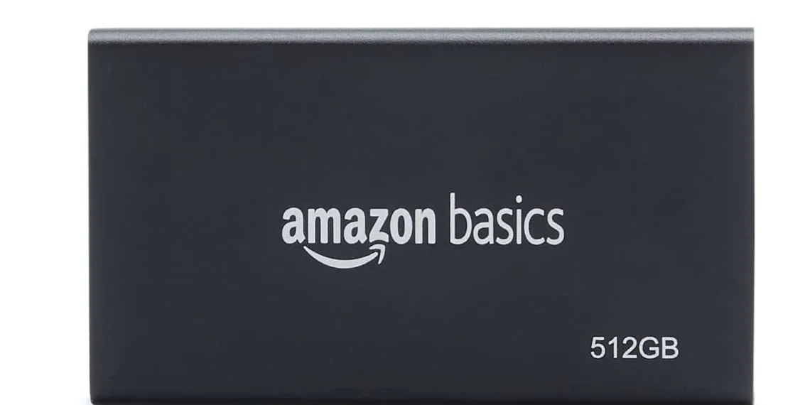 Amazon Basics Portable SSD 512GB, with up to 65% Discount