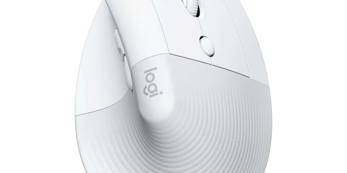 Renewed Logitech Lift - A Vertical Ergonomic Mouse with Quiet Clicks and Customizable Buttons