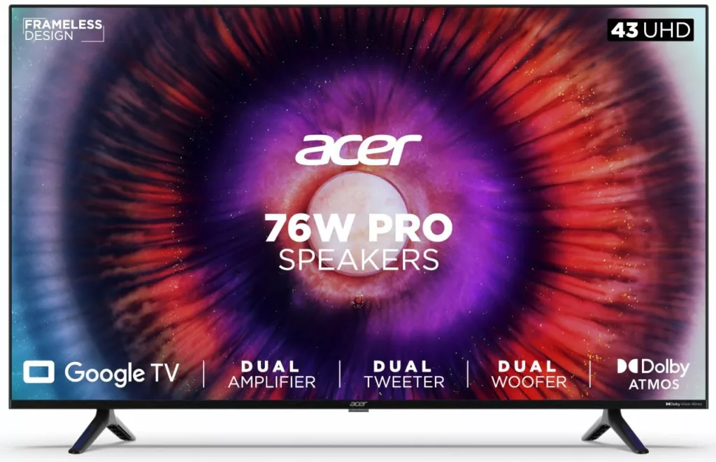 61ogHTNqSUL. SL1276 Upgrade Your Viewing Experience with Acer 109cm PRO Series 4K Ultra HD Smart LED  Google TV on Deal