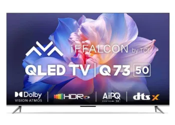 iFFALCON 126 cm (50 inches) 4K Ultra HD Smart QLED Google TV iFF50Q73 (Black) - The Ultimate Entertainment Experience