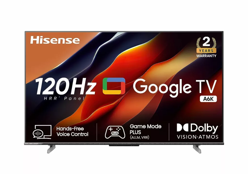 710eJNzR6oL. SL1500 Immerse Yourself in Stunning Visuals with Hisense 75A6K Bezelless Series 4K Ultra HD Smart LED Google TV