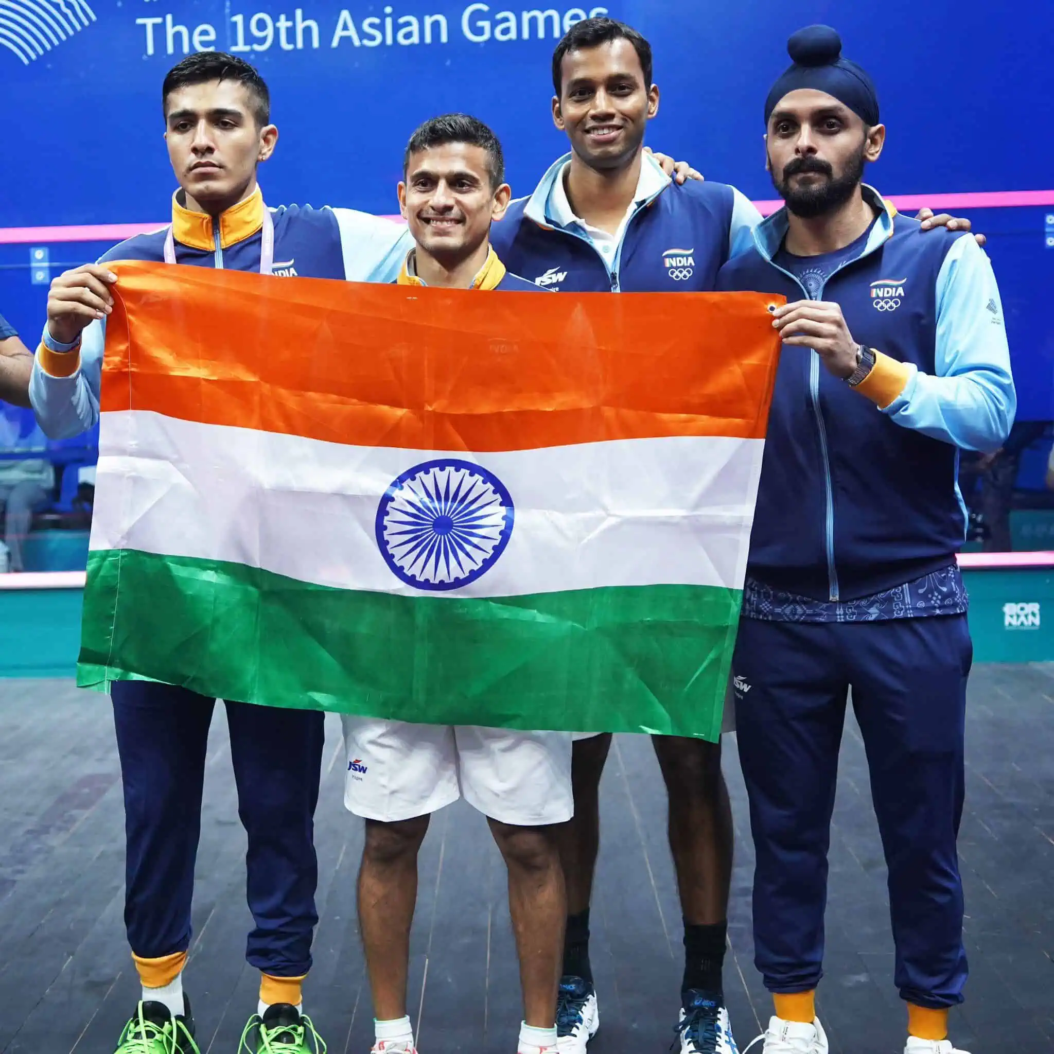 Asian Games 2023, Indian Men's Squash Team Triumphs Over Pakistan to Claim Gold, Image via Twitter