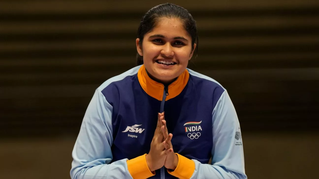 Asian Games 2023, Palak Gulia win Gold in Women’s 10m Air Pistol, Image via ESPN