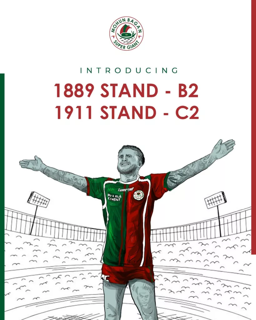 F6EgExRbUAA5ocU Mohun Bagan Renames their YBK Stands as 1889 & 1911: Know the meaning behind the names!