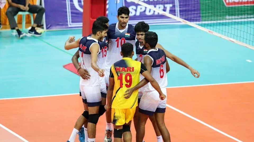 Indian Mens Volleyball Team Image via Olympics Indian Men's Volleyball Team Dominates Cambodia in Asian Games 2023 Opener