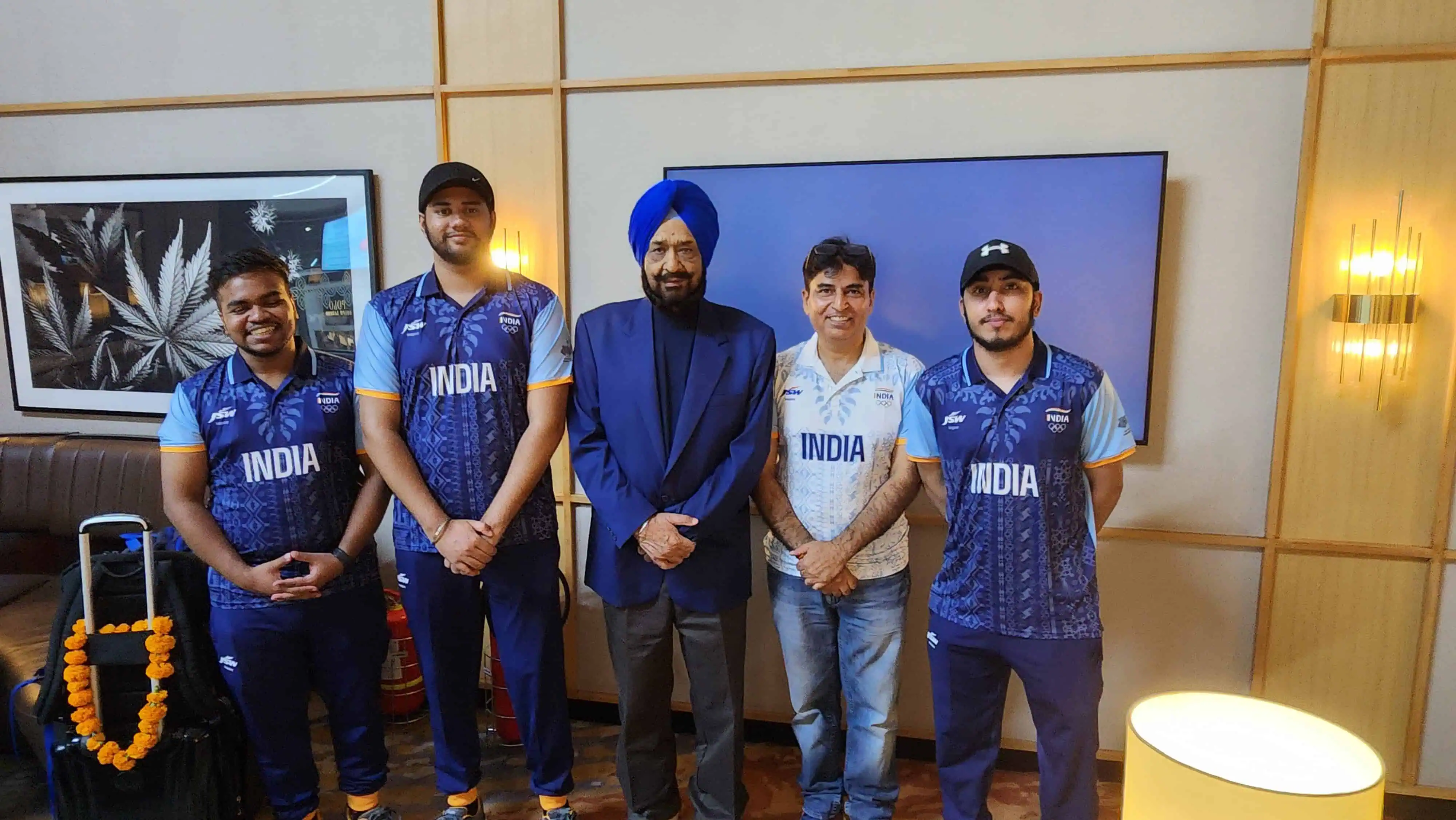India's FIFA athletes Charanjot Singh and Karman Singh with Mr Lokesh Suji, Director of ESFI and Vice-President of AESF and Mr. Raja Randhir Singh, Interim President of Olympic Council of Asia Indian FIFA athletes set for Hangzhou Asian Games; official draw on September 22