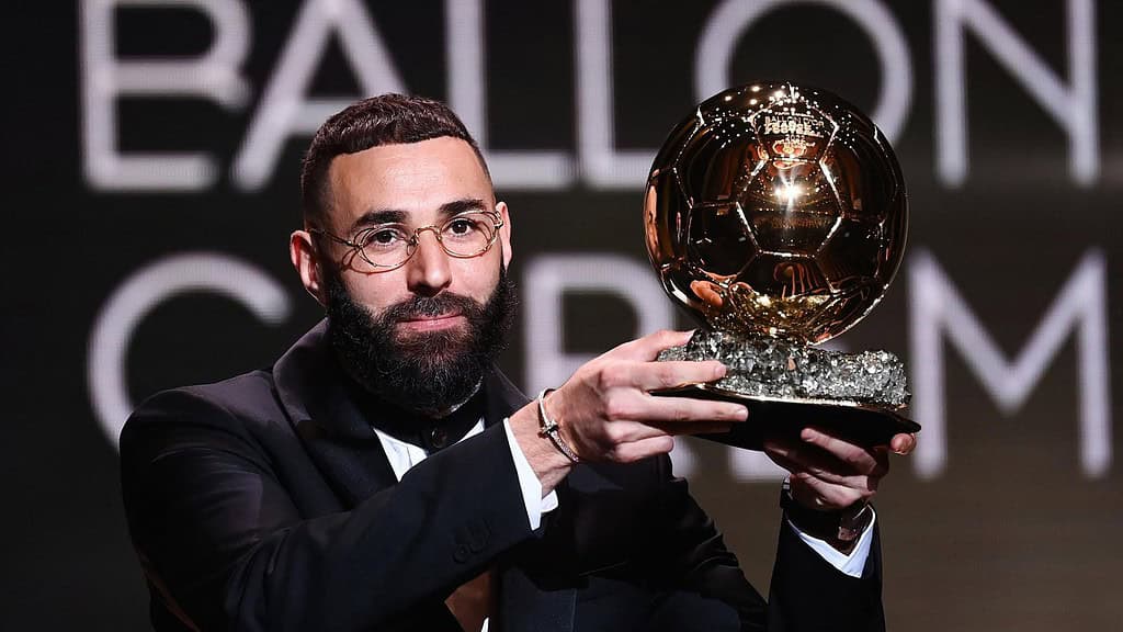 Karim Benzema Won the Ballon dOr in 2022 with Real Madrid Image via Eurosport Unlocking the Legacy: Top 5 Football Players with the Most Ballon d'Or Nominations