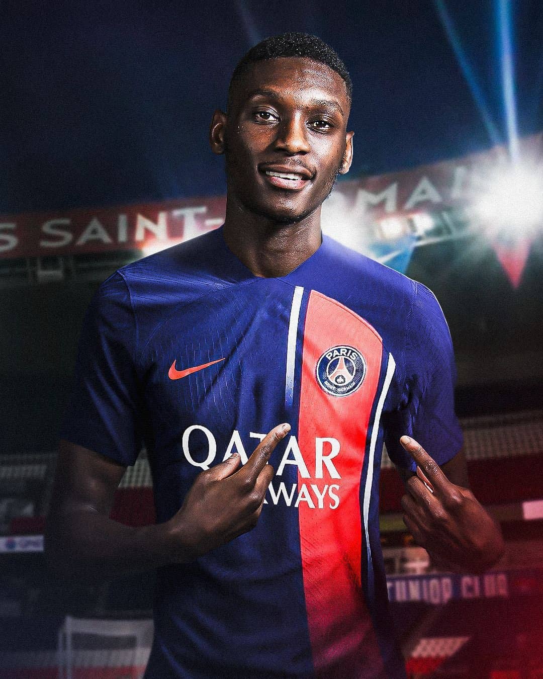 Randal Kolo Muani Officialy Joins PSG, Image via Twitter Randal Kolo Muani Officialy Joins PSG, Image via Twitter