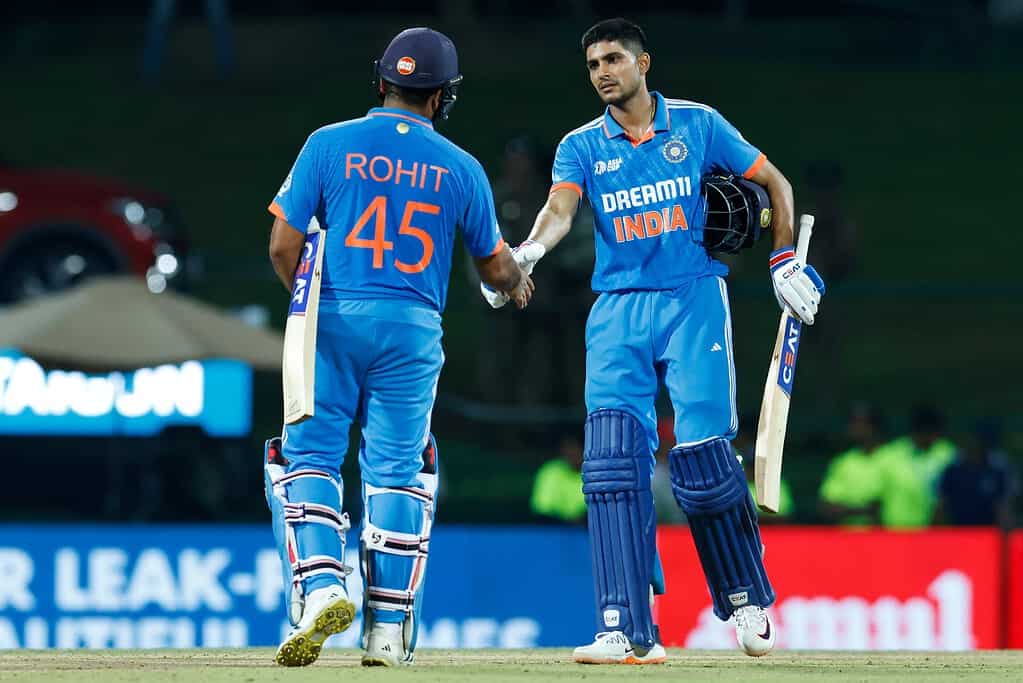 Rohit Sharma Shubman Gill in the Match Image via Twitter India's Thrilling Victory Over Nepal in Asia Cup 2023