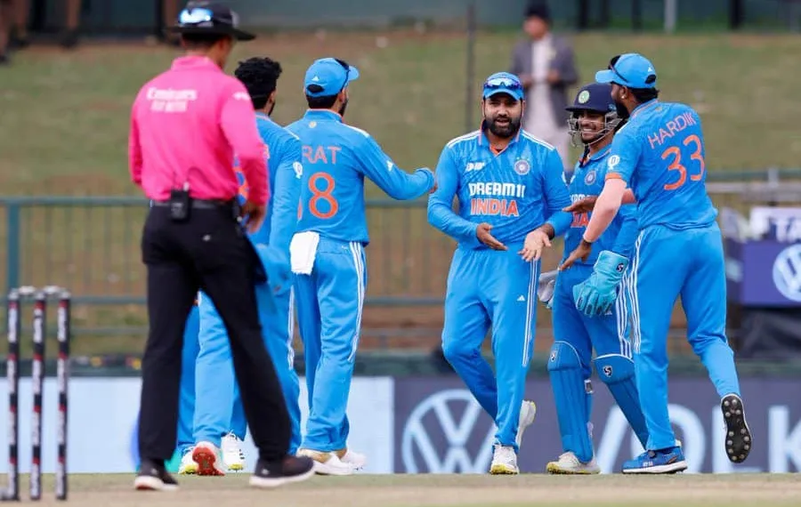 Team India during the Match, Image via Twitter