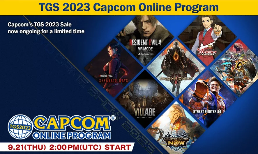 Capcom Online Program for Tokyo Game Show 2023 starts on 21st September