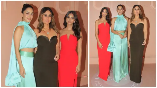 kareena kiara suhana 1693530922043 1693530922412 Kareena Kapoor Khan, Kiara Advani, Suhana Khan Raise The Glam Quotient As They Come Together For An Event, Watch Video 2023