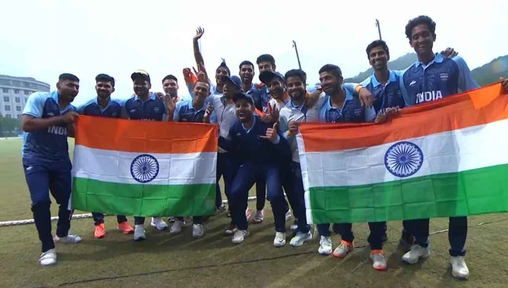 F71o 9lXMAAwBpC Asian Games 2023: Indian Men's cricket team Clinches Gold Amidst Rain