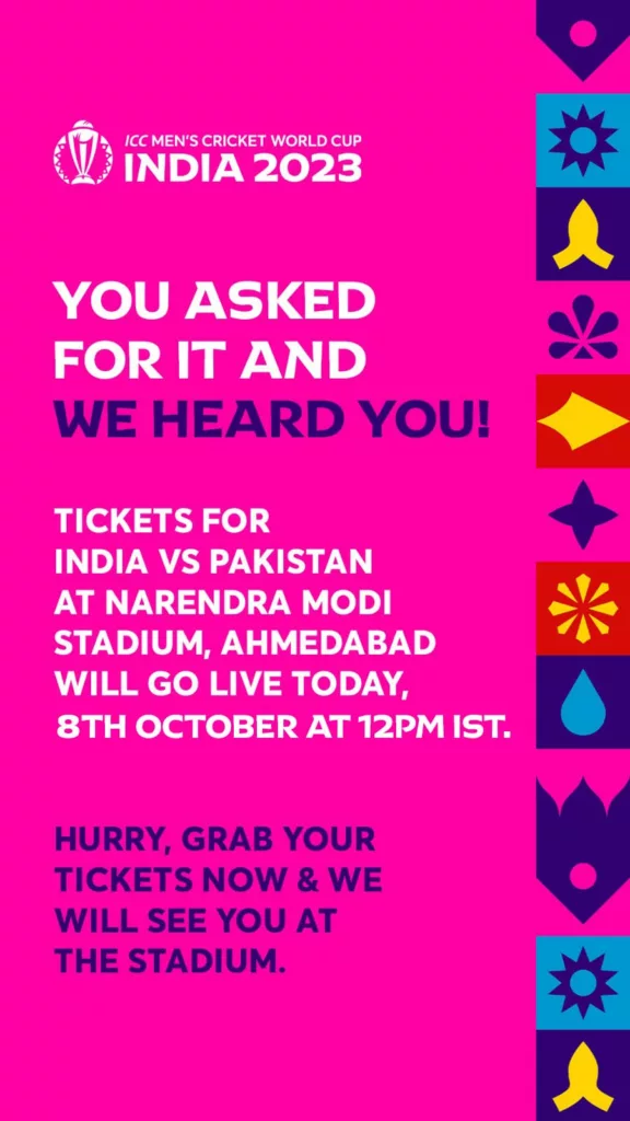 F74whOwaUAAIrYt IND vs PAK: BCCI to Release 14,000 Tickets for IND vs PAK 2023 World Cup Match