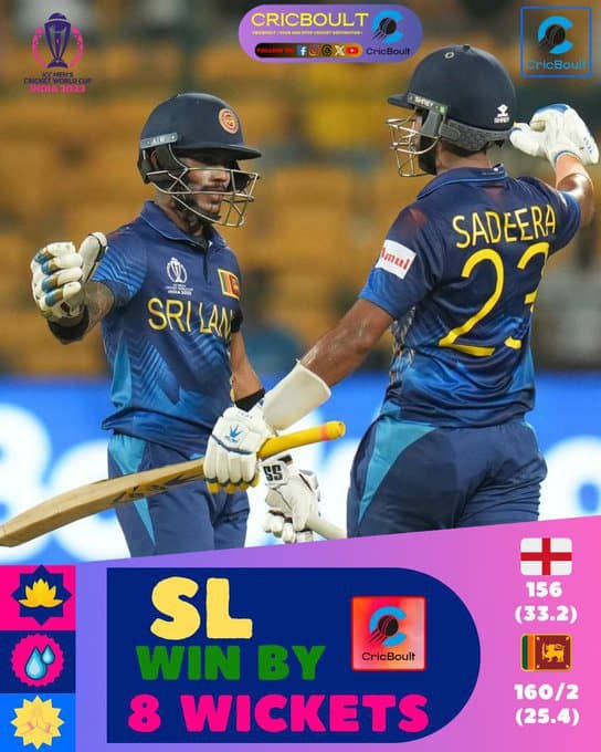 F9YkH4sboAAOzkX England vs Sri Lanka World Cup 2023: SL Dominates, Defending Champs in Deep Trouble