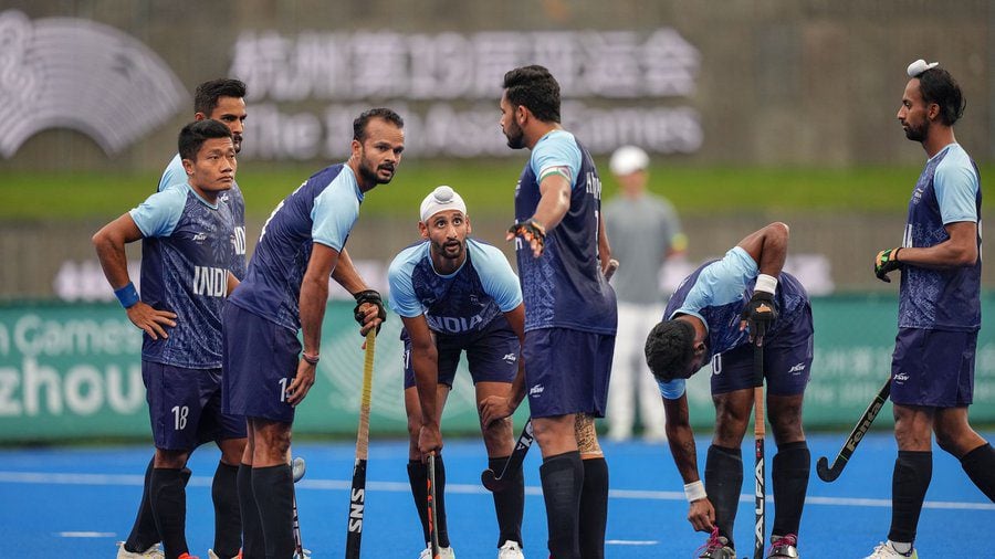 Indian Hockey Team in Asian Games Image via Twitter Asian Games 2023: India wins Gold in Men's Hockey Final, Secures Paris 2024 Olympic Berth