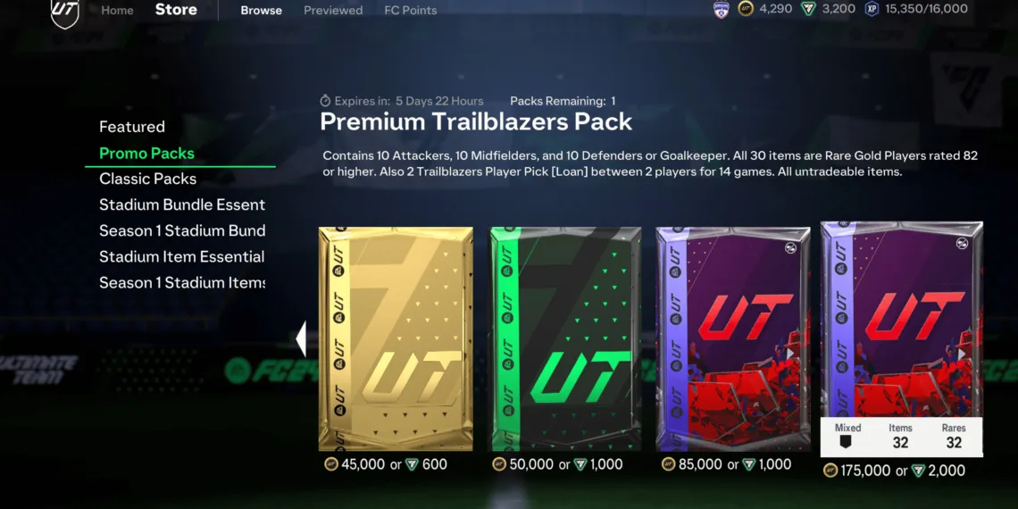 EA FC24: What do you get from the Premium Trailblazers Pack? Is it worth spending 2000 FC points?