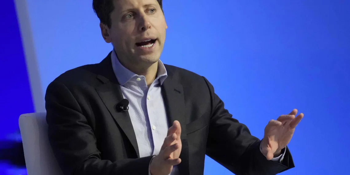 Open AI CEO Sam Altman participates in a discussion entitled "Charting the Path Forward: The Future of Artificial Intelligence" during the Asia-Pacific Economic Cooperation (APEC) CEO Summit, Thursday, Nov. 16, 2023, in San Francisco. (AP Photo/Eric Risberg)
