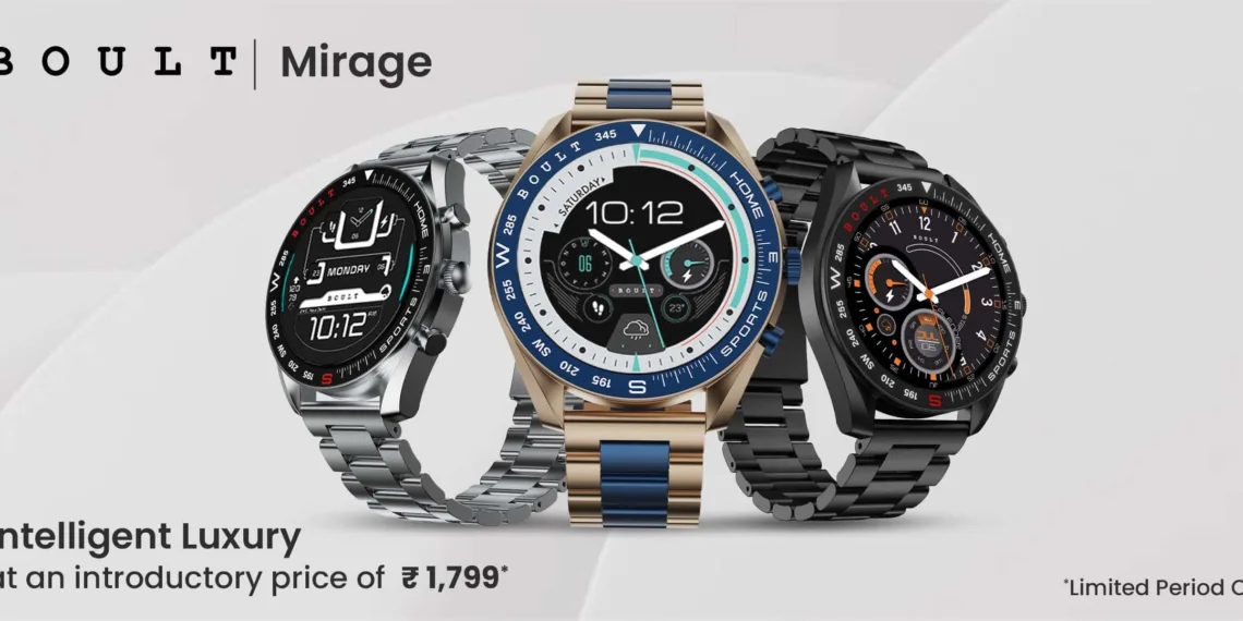 BOULT Introduces the Mirage Smartwatch: A Fusion of Intelligence and Functionality