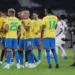 FILE PHOTO: Soccer Football - Copa America 2021 - Semi Final - Brazil v Peru - Estadio Nilton Santos, Rio de Janeiro, Brazil - July 5, 2021 Brazil's Neymar celebrates after the match with teammates REUTERS/Amanda Perobelli