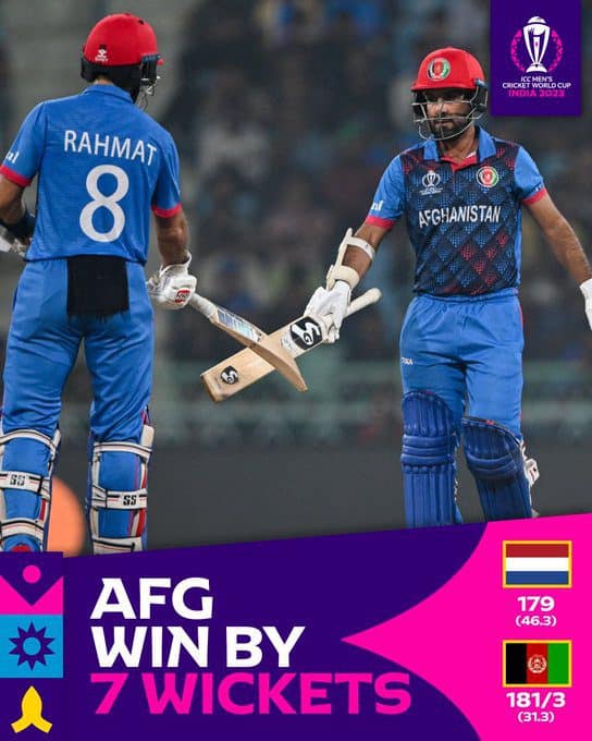 F BXqk XYAAUzgF ICC World Cup 2023: Netherlands vs Afghanistan - Afghanistan Shines in Thrilling Victory Over Netherlands