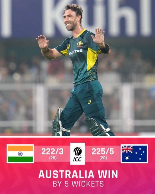 GACYyN3XcAAR9G3 India vs Australia 3rd T20I : AUS Won By 5 Wickets