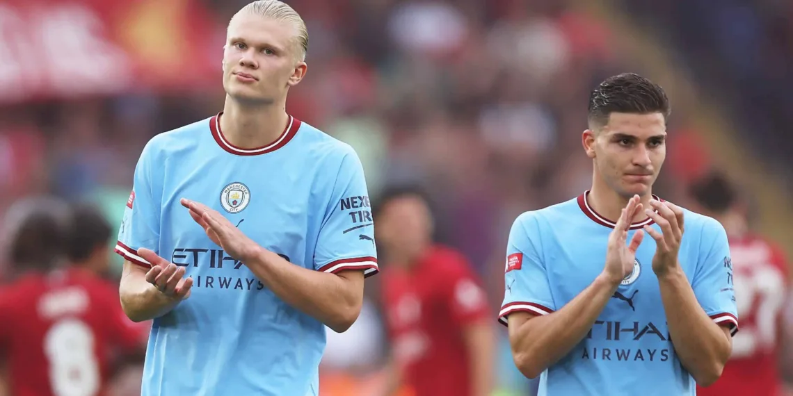 Álvarez and Haaland, Image via Goal