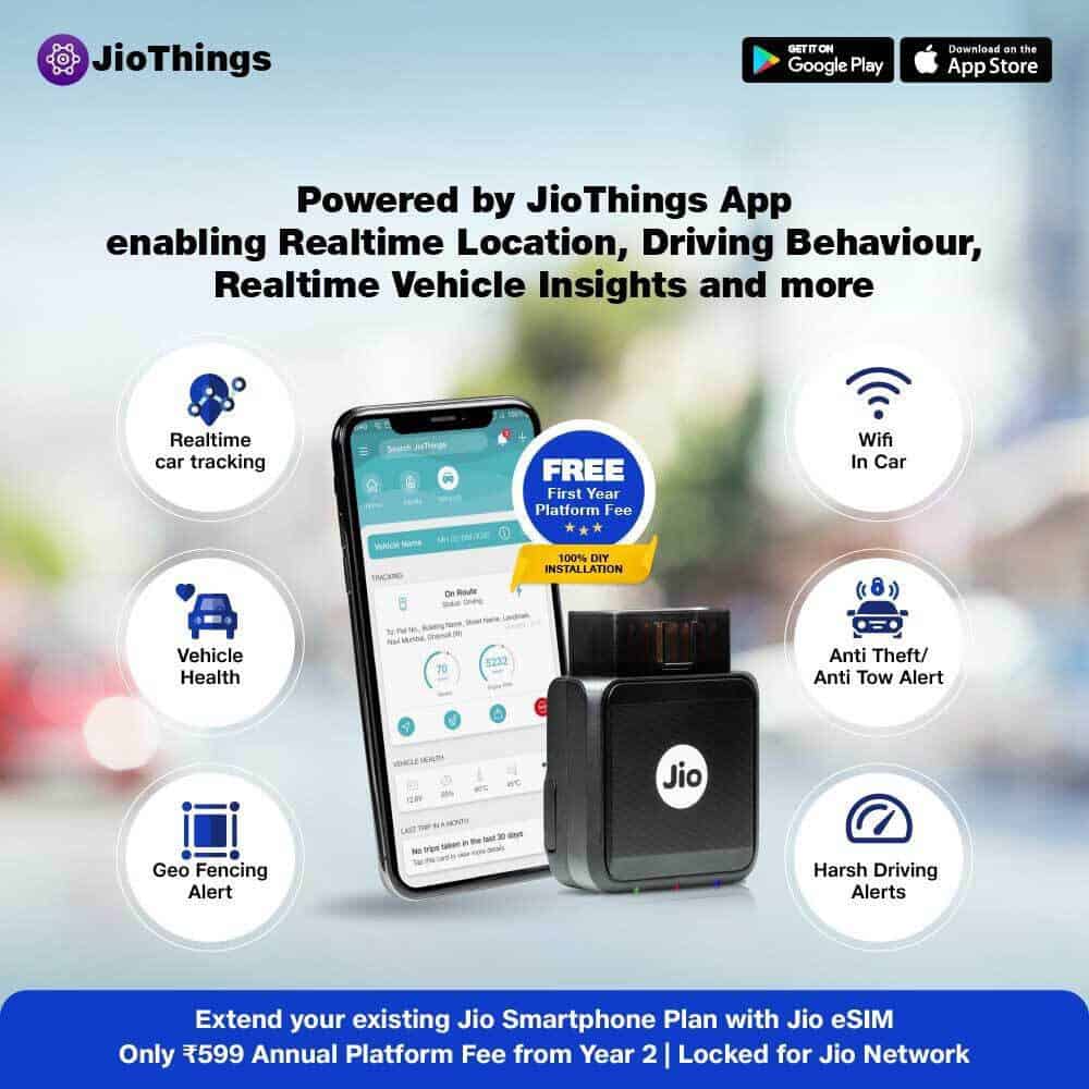 JioMotive Plug-and-Play Vehicle 4G GPS Tracker