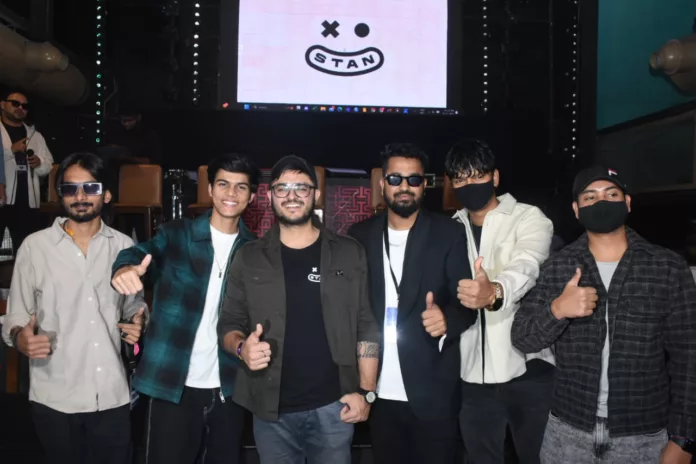 (L-R) Bakwas talk Gamer, Adarsh UC, Parth Chadha, Founder, STAN, Nauman Mulla, Co-founder, STAN,Telugu gaming FF, Helping Gamer STAN