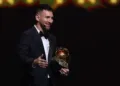 Soccer Football - 2023 Ballon d'Or - Chatelet Theatre, Paris, France - October 30, 2023 Inter Miami's Lionel Messi with the men's Ballon d'Or REUTERS/Stephanie Lecocq