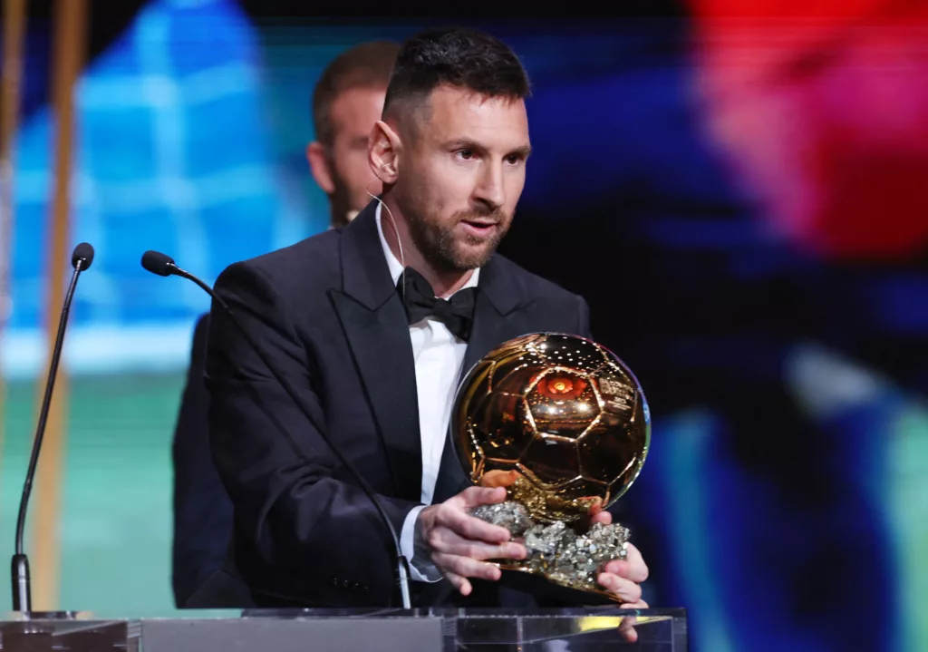 Lionel Messi Wins his Record 8th Ballon d'Or, Image via Reuters