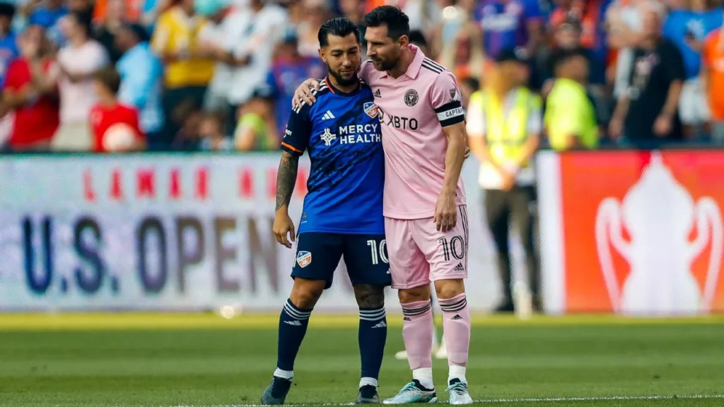 Luciano Acosta with Lionel Messi Image Credits ESPN India Luciano Acosta Clinches MLS MVP Title: A Messi-like Triumph