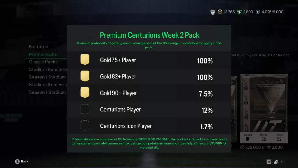 Screenshot 1737 2 EA FC24: What do you get from the Premium Centurions Week 2 Pack? Is it worth spending 2000 FC points?