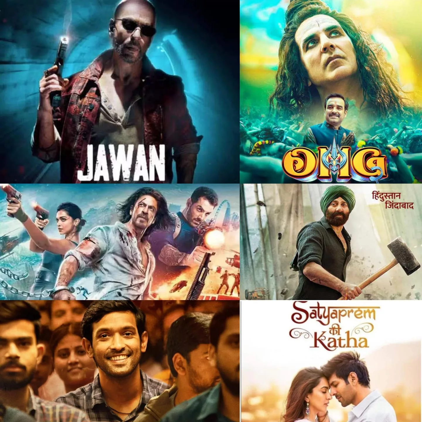 Top 10 Best Bollywood Movies of 2024: A Must-Watch Blockbuster List Including Pathaan, Omg 2, Gadar 2, Jawan, 12th Fail and More