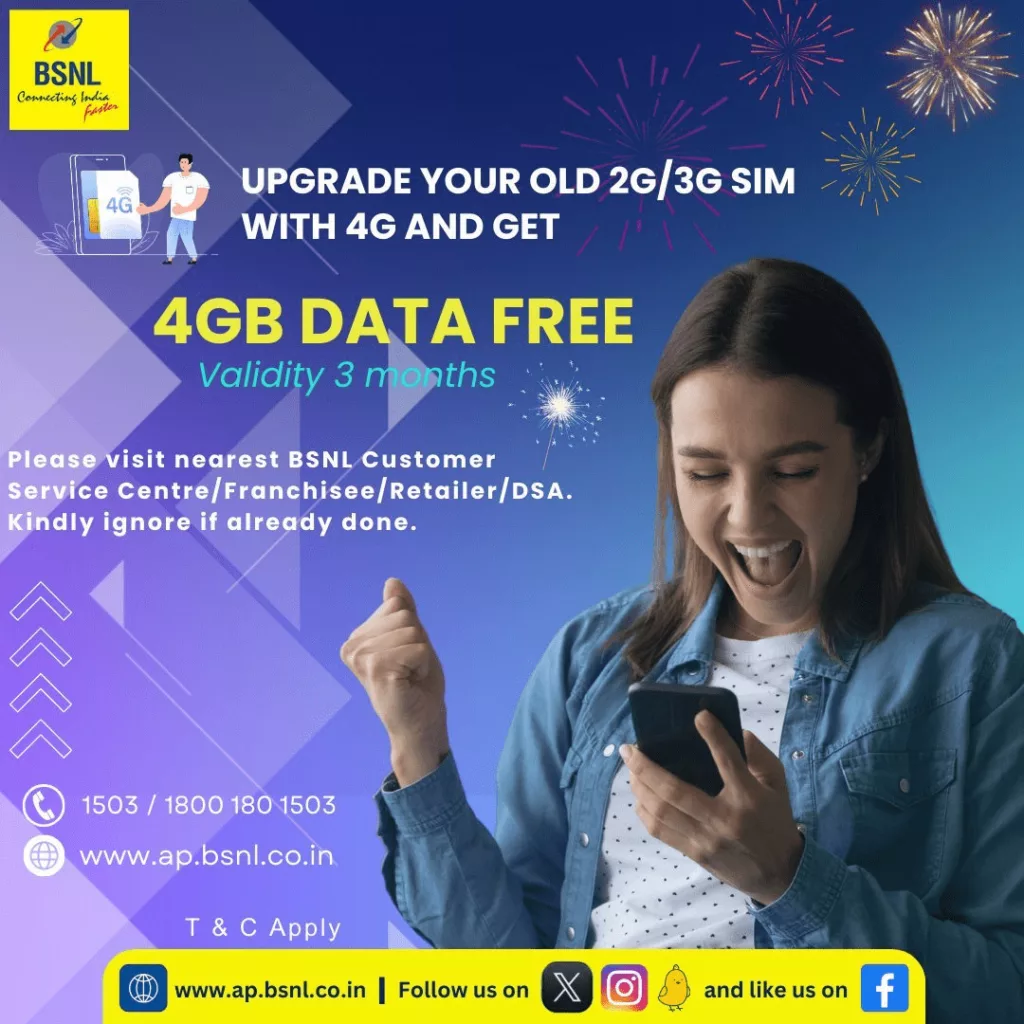 BSNL is offering free 4G SIM upgrade