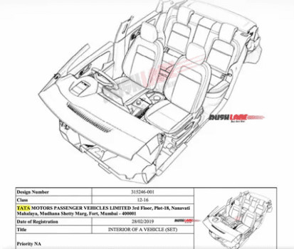 image 379 Tata Curvv's Interior Innovations Revealed: Head-Up Display Featured in Recent Patent Leaks