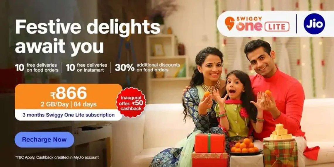 Jio launches a new Swiggy One Lite recharge plan