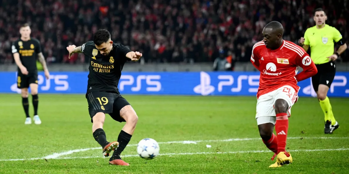 Soccer Football - Champions League - Group C - 1. FC Union Berlin v Real Madrid - Olympiastadion, Berlin, Germany - December 12, 2023 Real Madrid's Dani Ceballos scores their third goal REUTERS/Annegret Hilse