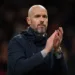 MANCHESTER, ENGLAND - NOVEMBER 11: Manchester United manager Erik ten Hag applauds the fans after the Premier League match between Manchester United and Luton Town at Old Trafford on November 11, 2023 in Manchester, England. (Photo by Visionhaus/Getty Images)