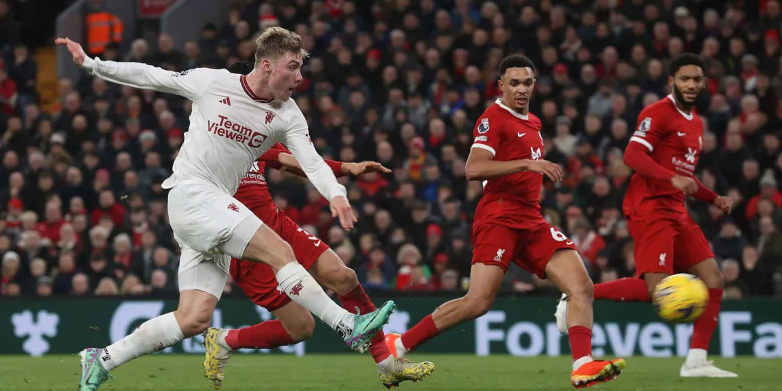 Liverpool vs Manchester United Rasmus Hojlund