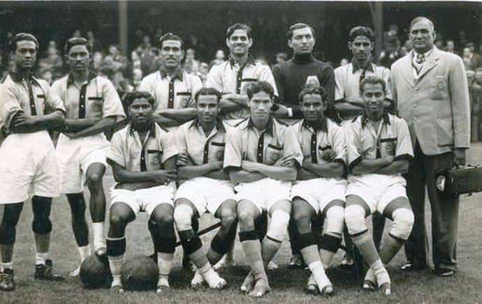 India national team at Olympics 1948 Image Credits Wikipedia Indian Football Club Culture: Kickoff Chronicles of Different Sets of Indian Football Clubs