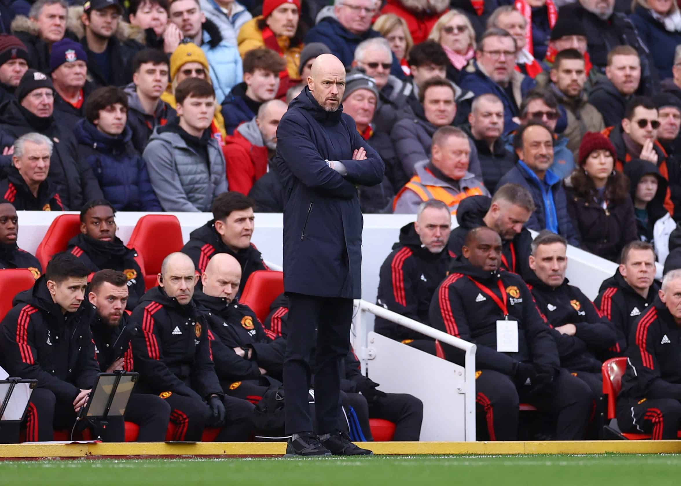 Soccer Football - Premier League - Liverpool v Manchester United - Anfield, Liverpool, Britain - March 5, 2023 Manchester United manager Erik ten Hag REUTERS/Carl Recine