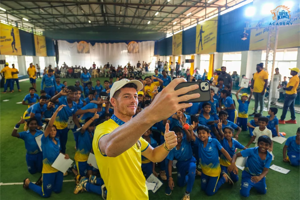 Mitchel Santner in Super Kings Academy Image Credits Official Website Super Kings Franchise Inaugurates Academy in Dallas Metro: A New Hub for Sports Excellence