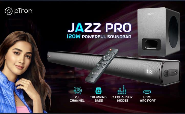 pTron Jazz Series soundbars speakers launched in India