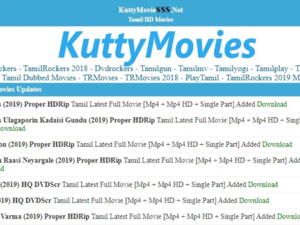 kuu Get A Fantastic List of Top Websites for Tamil New Movies Download 2024