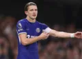 LONDON, ENGLAND - OCTOBER 02: Conor Gallagher of Chelsea looks on during the Premier League match between Fulham FC and Chelsea FC at Craven Cottage on October 02, 2023 in London, England. (Photo by Ryan Pierse/Getty Images)