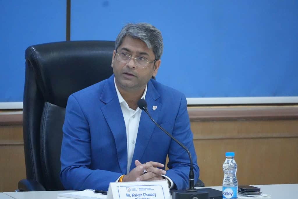 AIFF President Kalyan Chaubey Image Credits X Twitter Igor Stimac Urges AIFF Technical Committee to Choose Venue with High Capacity for the FIFA World Cup Qualifier Match against Kuwait