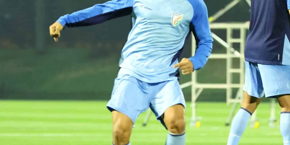 Captain Sunil Chhetri in Training for AFC Asian Cup 2023, Image Credits - Twitter