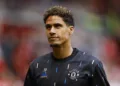 FILE PHOTO: Soccer Football - Premier League - Manchester United v Fulham - Old Trafford, Manchester, Britain - May 28, 2023 Manchester United's Raphael Varane during the warm up before the match Action Images via Reuters/Andrew Boyers/File Photo
